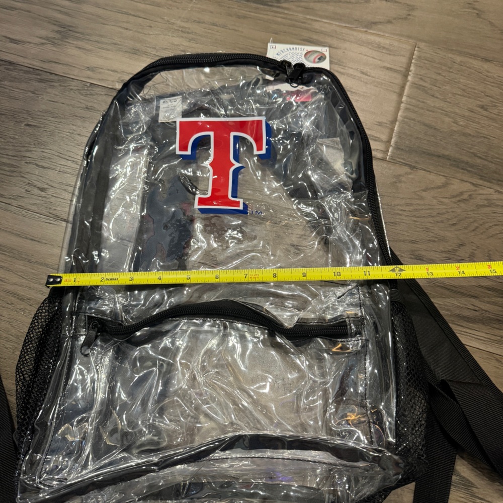 Texas‎ Rangers MLB Clear Backpack NEW - Picture 2 of 7